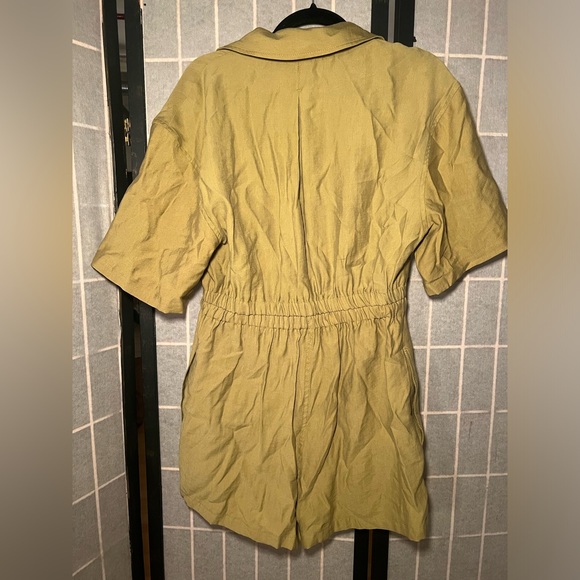 ZARA Green Button Down Romper NWT - Picture 4 of 4